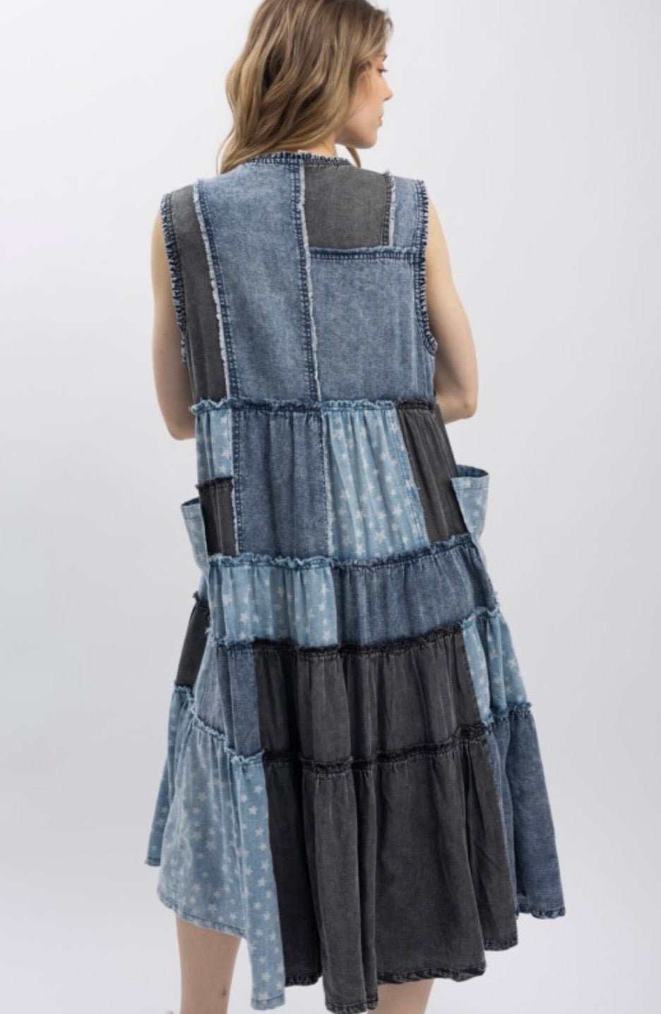 Denim Dreams Patchwork Dress
