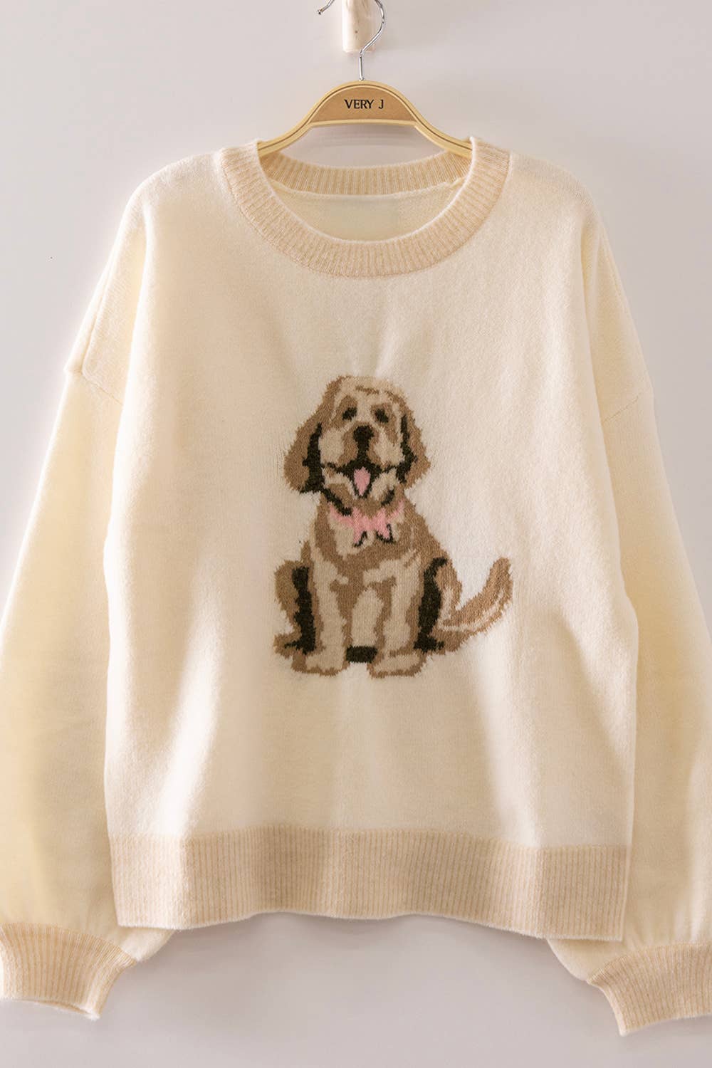 Dog Knit Sweater: IVORY