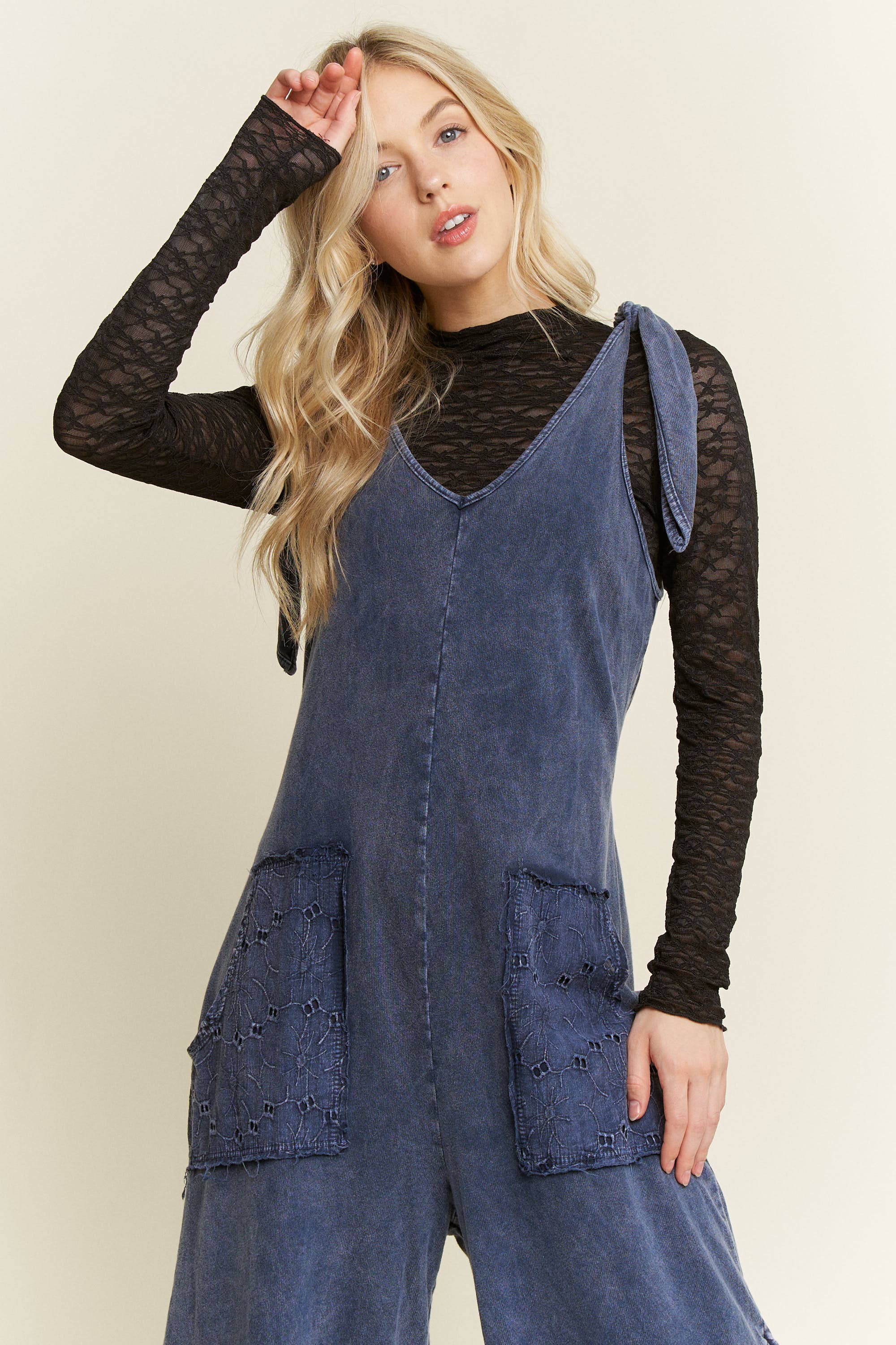 Mesh Floral Lace Layering top HT6578P1 : Taupe / S-M-L / 2-2-2