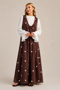 Mocha Charm Polka Dot Maxi