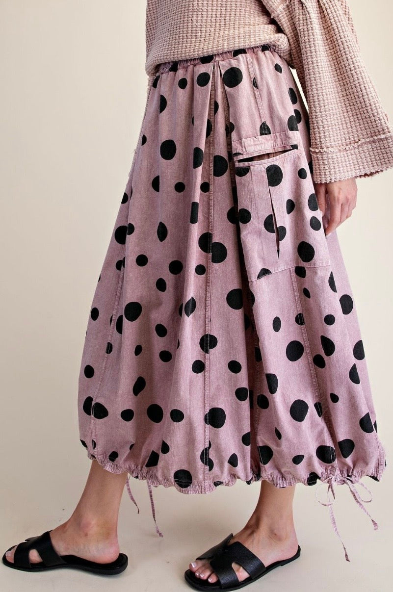 Pink Polka Dot Skirt