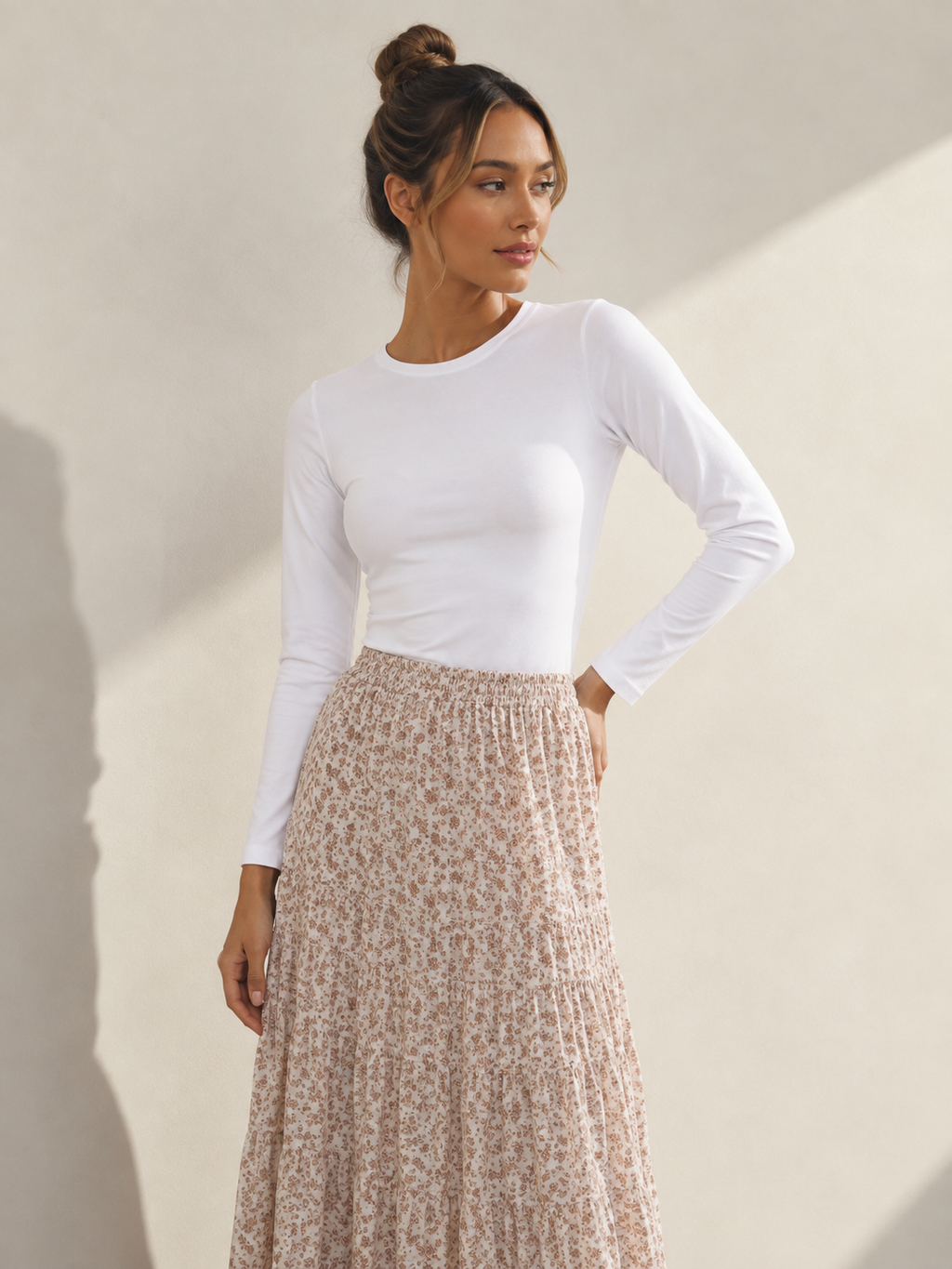 The white essential layering top