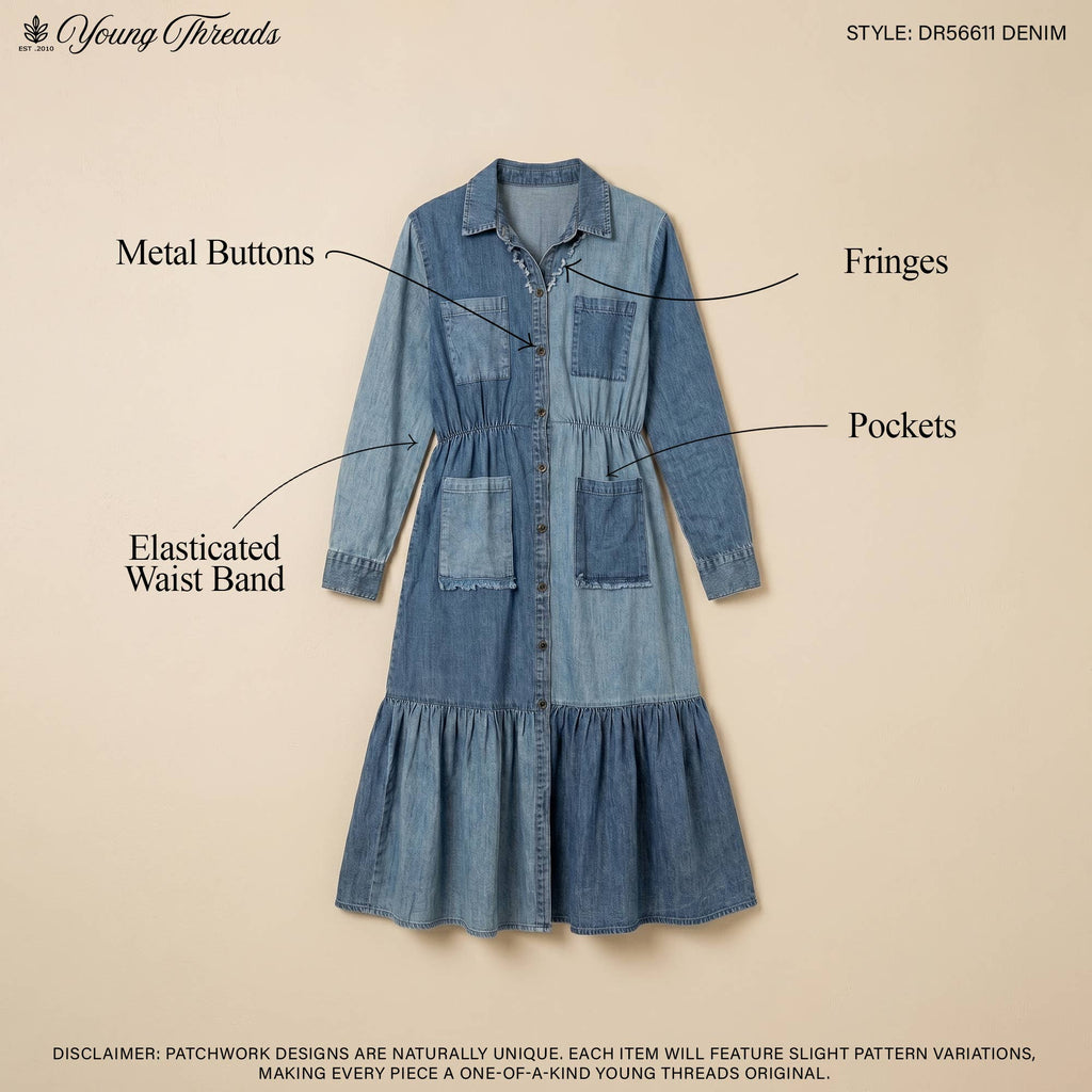 Vintage Bohemian Tiered Midi Dress - Boho Eyelet NEW: GRAVEL / REGULAR (S-M-L-XL 2-2-2-1)