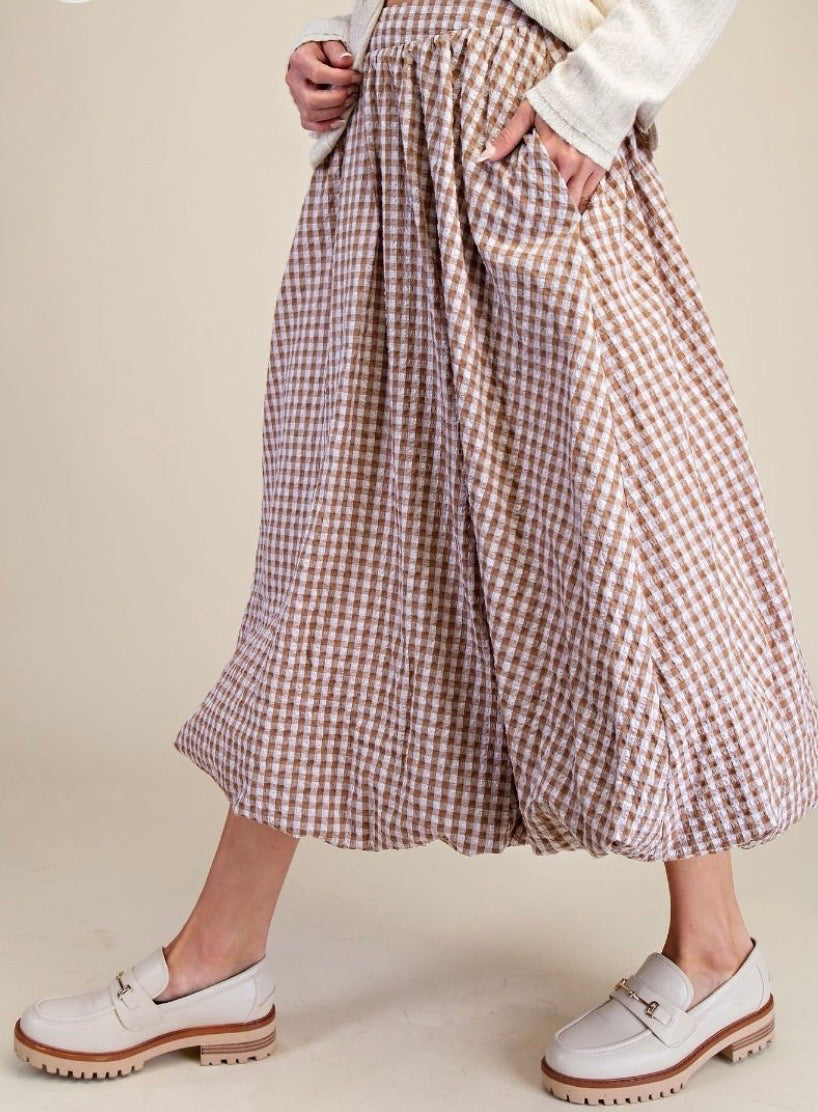 Harvest Check Bubble Skirt