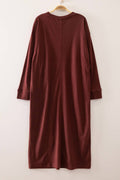 Relaxed Oversized Dress  BURGUNDY
