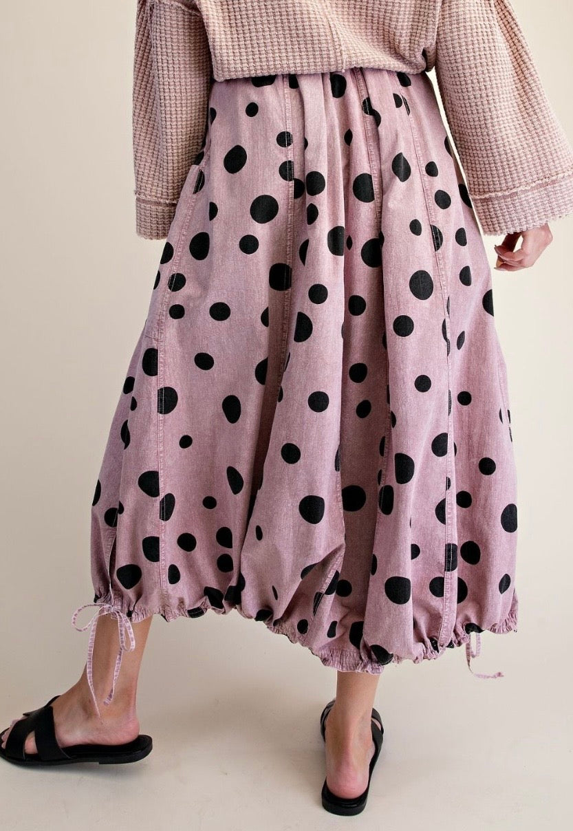 Pink Polka Dot Skirt