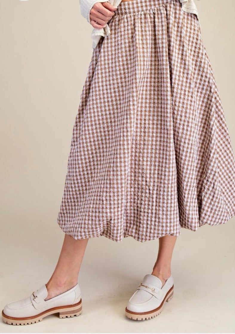Harvest Check Bubble Skirt