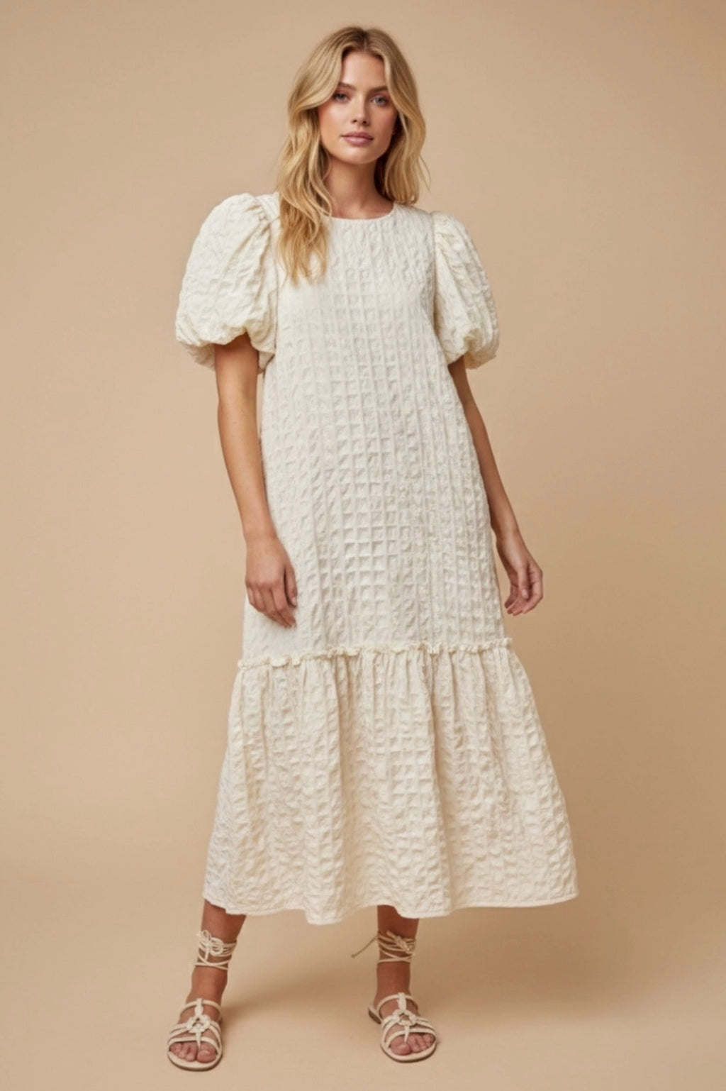 The Ivory Grace Midi Dress