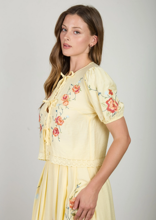 Buttercup Bloom Embroidered Set