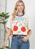 Cherry Print Crop Top