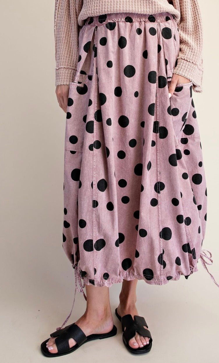 Pink Polka Dot Skirt