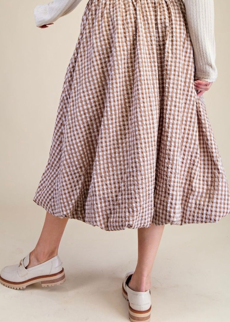 Harvest Check Bubble Skirt
