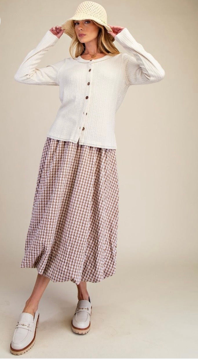 Harvest Check Bubble Skirt