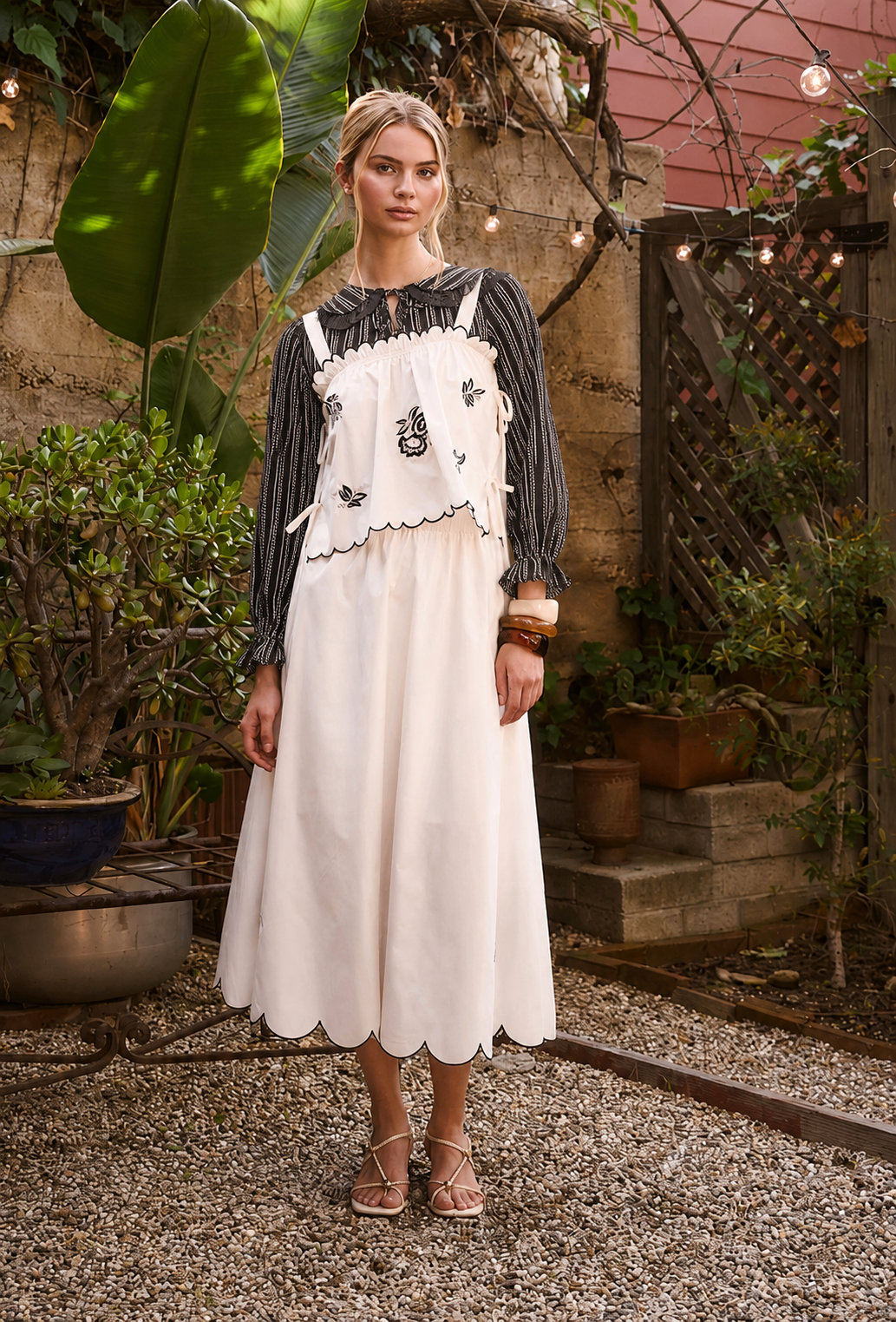 The Charlotte Embroidered Two-Piece Set
