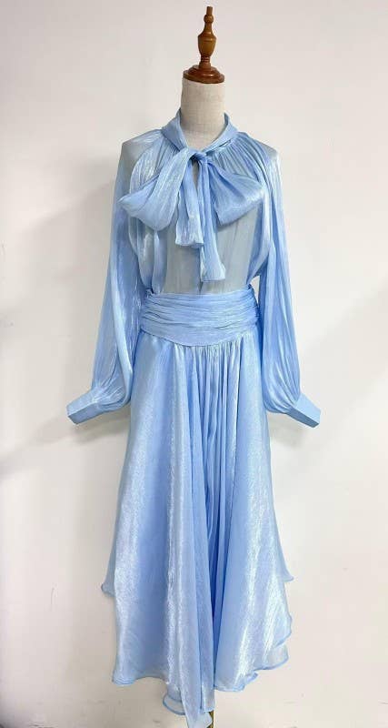 Elegant Coordinated Outfit: Blue