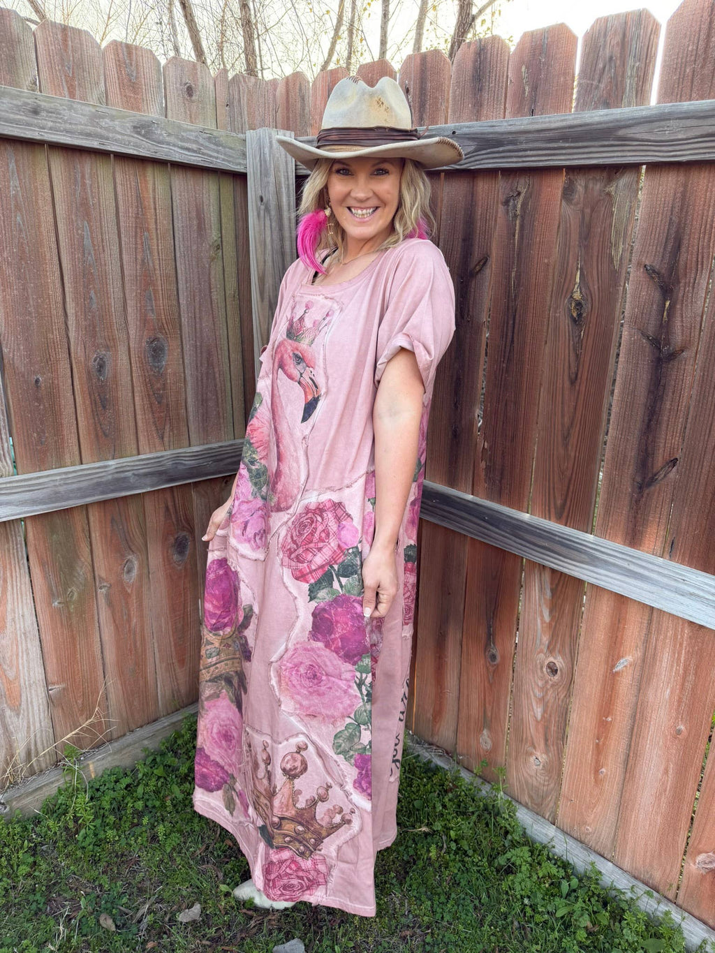 PRE ORDER Pink Flamingo T-shirt Dress (ETA 8/8)