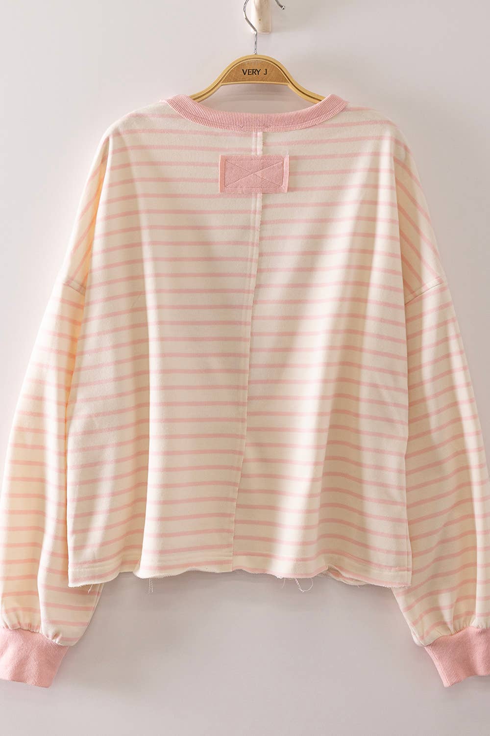 Lobster Stripe Long Sleeve Sweater Pink Mix