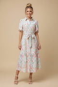 Pastel Village Midi Dress