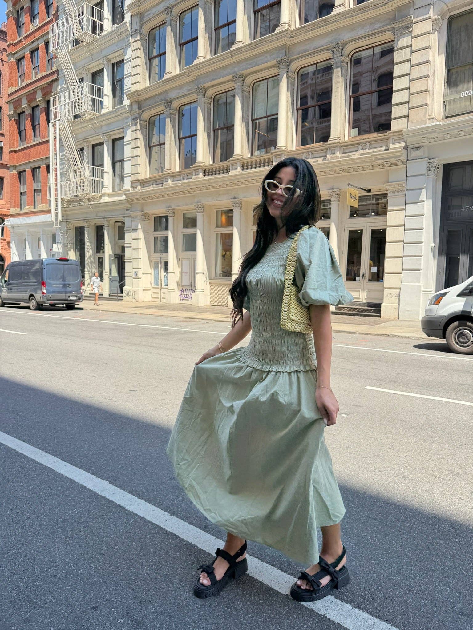 PRE ORDER Estella Dress Soft Matcha Color (ETA 8/5)